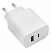 MAXLIFE MXTC-06 PD QC CHARGER 1X USB-C 1X USB 20W WHITE