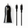 NEDIS CCPDL20W111BK CAR CHARGER 1.67 A / 2.22 A / 3.0A USB-C LIGHTNING 8-PIN(LOOSE) CABLE 1.0M 20W
