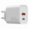 NOD E-WALL AC30 UNIVERSAL ΦΟΡΤΙΣΤΉς USB-A QC3.0 & USB-C PD3.0 30W WHITE