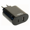 OSIO OTU-5904B ΔΙΠΛΟΣ ΦΟΡΤΙΣΤΗΣ ΚΙΝΗΤΟΥ ΜΕ USB TYPE-C ΚΑΙ USB TYPE-A, 18W