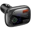 BASEUS T TYPED S-13 WIRELESS MP3/FM-TRANSMITTER CAR KIT + CHARGER PPS QUICK CHARGE BLACK