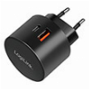 LOGILINK PA0274 DUAL USB FAST CHARGING SOCKET ADAPTER 1X USB-C PD 1X USB-A QS 20W BLACK
