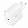 LOGILINK PA0283 USB POWER SOCKET 2X USB-C PORT PD 65W WHITE