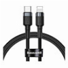 BASEUS CAFULE CABLE USB TYPE-C TO LIGHTNING PD 18W 1M GREY BLACK