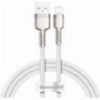 BASEUS CAFULE USB-A TO LIGHTNING CABLE METAL SERIES 18W 2.4A 1M WHITE CALJK-A02