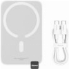 BASEUS MAGNETIC MINI WIRELESS POWERBANK MAGSAFE 6000MAH 20W WHITE