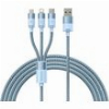 BASEUS STARSPEED USB-A TO LIGHTNING/MICROUSB/USB-C CABLE 20W 3.5A 1.2M BLUE CAXS000017