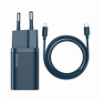 BASEUS SUPER SI QUICK CHARGER 1C 20W + CABLE TYPE-C TO LIGHTNING 1M BLUE