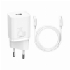 BASEUS SUPER-SI QUICK CHARGER 1C 25W SET + MINI CABLE TYPE-C TO TYPE-C 3A 1M WHITE