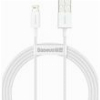 BASEUS SUPERIOR SERIES USB-A TO LIGHTNING CABLE 20W 2.4A 1.5M WHITE CALYS-B02