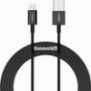BASEUS SUPERIOR SERIES USB-A TO LIGHTNING CABLE 20W 2.4A 1M BLACK CALYS-A01