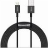 BASEUS SUPERIOR SERIES USB-A TO LIGHTNING CABLE 20W 2.4A 2M BLACK CALYS-C01
