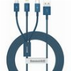 BASEUS SUPERIOR SERIES USB-A TO LIGHTNING/MICROUSB/USB-C CABLE 20W 2A 1.5M BLUE CAMLTYS-03