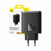 BASEUS WALL CHARGER OS-CUBE PRO 2X TYPE-C + USB 65W BLACK