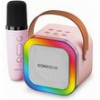 SONICGEAR IOX K200 BLUETOOTH 5.1 HOME KARAOKE PORTABLE SPEAKER WITH WIRELESS MIC PINK IOXK200P