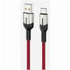 LAMTECH USB TYPE-C DATA CABLE 5A 1,2M RED LAM111856