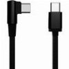 CABLEXPERT ANGLED COTTON BRAIDED USB TYPEC MALE-MALE CHARGING&DATA CABLE 0.2M BL CC-USB2-CMCML-0.2M