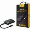 CABLEXPERT USB-C TO DUAL HDMI ADAPTER 4K 60HZ BLACK RETAIL PACK A-CM-HDMIF2-01