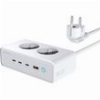 4SMARTS DESK CHARGER GAN 65W WITH 2X AC SOCKETS WHITE