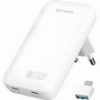 4SMARTS WALL CHARGER FLAT PLUG DUOS 65W GAN 2X TYPE-C WHITE