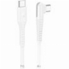 LAMTECH TYPE-C TO TYPE-C 60W ANGLED DATA & CHARGE CABLE 1M WHITE LAM114307