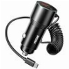 CAR CHARGER WK 66W PD+USB QC3.0 WITH TYPE-C CABLE BLACK WP-C51