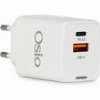OSIO OTU-5945W ΛΕΥΚΟΣ ΤΑΧΥΦΟΡΤΙΣΤΗΣ ΡΕΥΜΑΤΟΣ ΜΕ USB-A ΚΑΙ TYPE-C-45W