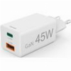 HAMA FAST CHARGER, 1X USB-C, 1X USB-A, MINI CHARGER, PD, 45 W, WHITE