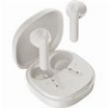 QCY AIR WHITE SEMI-EAR TWS EARBUDS, QUAD MIC ENC MULTI-POINT CONNECTION, LEATHER GRAIN CASE