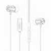 XO EP80 ΕΝΣΥΡΜΑΤΑ IN-EAR ΜΕΤΑΛΛΙΚΑ ΑΚΟΥΣΤΙΚΑ ΜΕ ΜΙΚΡΟΦΩΝΟ ΚΑΙ ΒΥΣΜΑ USB-C ΣΕ ΛΕΥΚΟ ΧΡΩΜΑ
