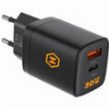 ΦΟΡΤΙΣΤΗΣ ΤΑΞΙΔΙΟΥ HAMMER RAPIDCHARGE DUO DUAL USB-A & USB-C PD 30W BLACK