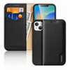 DUX DUCIS HIVO LEATHER WALLET CASE FOR APPLE IPHONE 15 PLUS BLACK