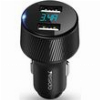 YESIDO Y31 DISPLAY CAR CHARGER 18W 3A 2 X USB-A BLACK