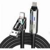 4-IN-1 USB-C/USB-A TO USB-C/LIGHTNING CABLE BLITZWOLF BW-HDC6 1.2M 240W RGB (BLACK)