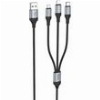 HOCO USB-A TO LIGHTNING / MICROUSB / USB-C CHARGING CABLE X102 3IN1 18W 2A 1M BLACK