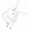 LAMTECH DUAL PORT QC3.0/PD20W CHARGER WITH TYPE-C TO TYPE-C CABLE 60W 1M WHITE LAM980718