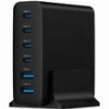 GEMBIRD 6-PORT 75W GAN USB FAST C HARGER BLACK TA-UC-2A4C-PD75-01-BK