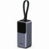 POWER BANK 20000MAH PD 130W UGREEN PB723 55365B 2 ΘΕΣΕΩΝ, ΜΕ ΚΑΛΩΔΙΟ USB-C 60W ΓΚΡΙ