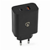 NEDIS WCPD65W130BK WALL CHARGER WITH 2 OUTPUTS USB-A / USB-C 65W