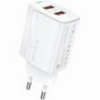 TRAVEL FAST CHARGER FONENG EU63 WITH DUAL OUTPUT 2XUSB A 12W 2.4A WHITE