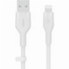 BELKIN CAA008BT2MWH BOOST CHARGE USB-A - LIGHTNING SILICON CABLE 2.0M WHITE