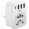 XO WL26 UNIVERSAL ΑΝΤΑΠΤΟΡΑΣ ΤΡΟΦΟΔΟΣΙΑΣ ΣΕ SCHUKO ΚΑΙ ΜΕ 4 ΕΞΟΔΟΥΣ 3XUSB-A & 1X USB-C