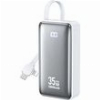 POWER BANK 10000MAH PD 35W WK WP-61 2 PORTS WITH CABLE USB-C/LIGHTNING WHITE