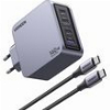 UGREEN WALL CHARGER X763 NEXODE PRO 160W 3.25A 1 X USB-A - 3 X TYPE-C WITH TYPE-C CABLE. GREY