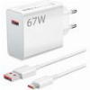 XIAOMI WALL CHARGING 67W USB TYPE-A + TYPE-C CABLE WHITE BHR9465EU