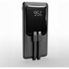 ENERGENIE 20W FAST CHARGING POWER BANK WITH INTEGRATED CABLES 10000 MAH BLACK PB10-PD20-LCD-01