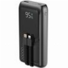 ENERGENIE 20W FAST CHARGING POWER BANK WITH INTEGRATED CABLES 20000 MAH BLACK PB20-PD20-LCD-01