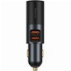 BASEUS CAR CHARGER SHARE TOGETHER 120W 3A 2 X USB-A - 1 X EXTENDER BLACK CCBT-D0G