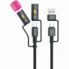 4SMARTS 4-IN-1 TYPE-C CABLE SET EXPLORER 60W 1M BLACK