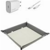 4SMARTS POCKET TRAY ORGANIZER WITH WIRELESS CHARGER 15W + TRAVEL CHARGER TYPE-C CABLE GREY